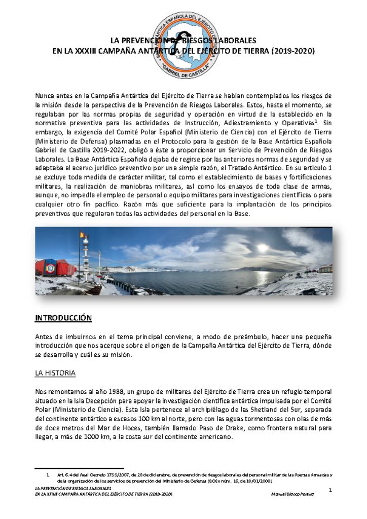 thumbnail of ARTICULO ACTIVIDADES PRL ET XXXIII CAMPANÞA ANTARTICA