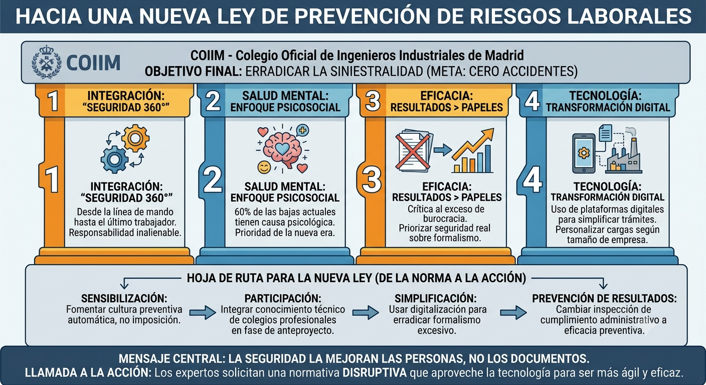 Resumen visual de la jornada sobre política actual, prevención, seguridad y salud en el trabajo
